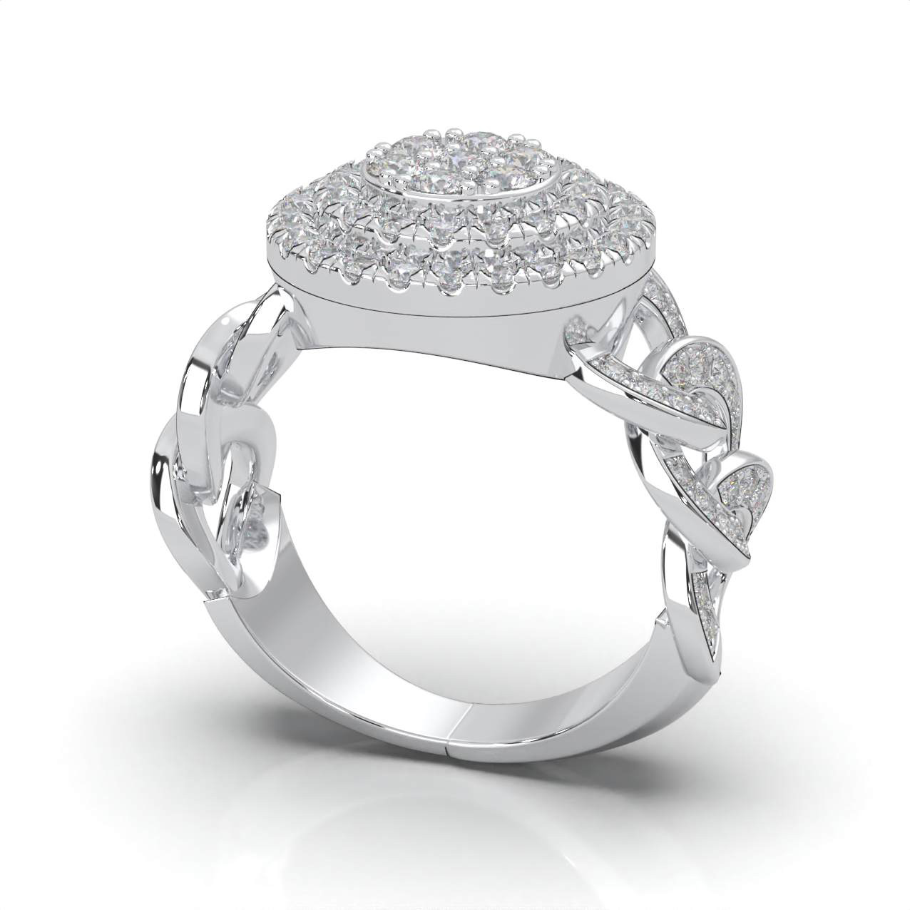 2.15 ct Lab Grown Diamond F VS Statement Ring 10k White Gold product image