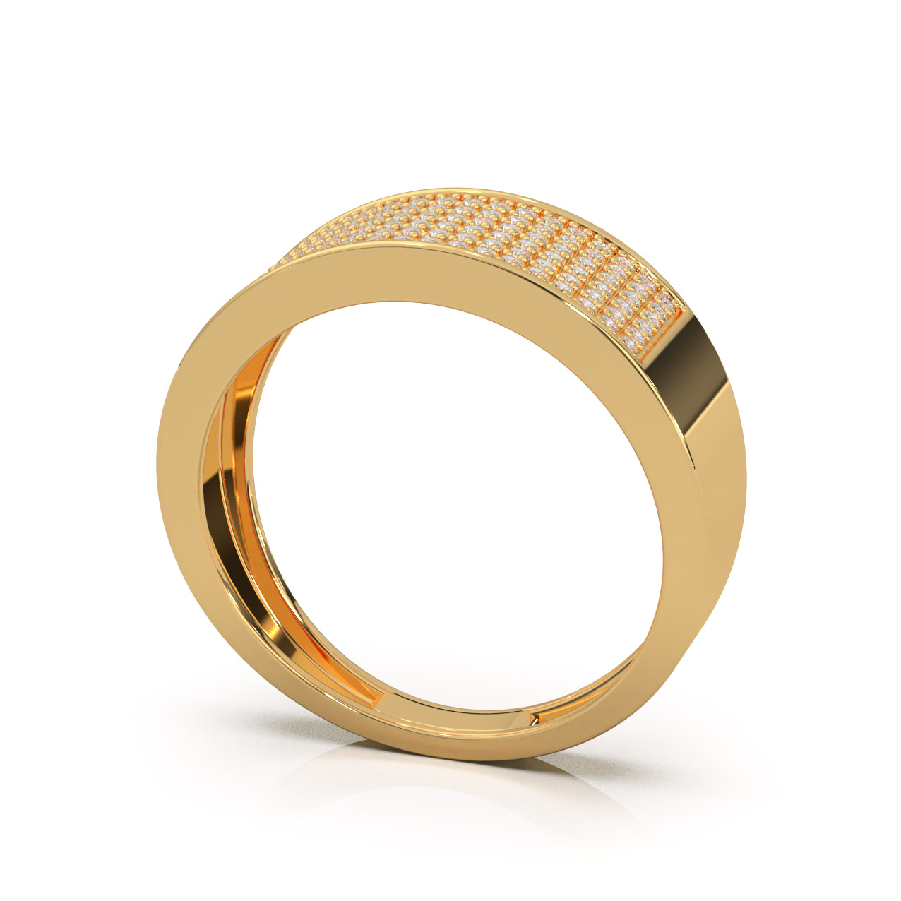 0.50 ct Lab Grown Diamond F VS Mens Ring 14k Yellow Gold product image
