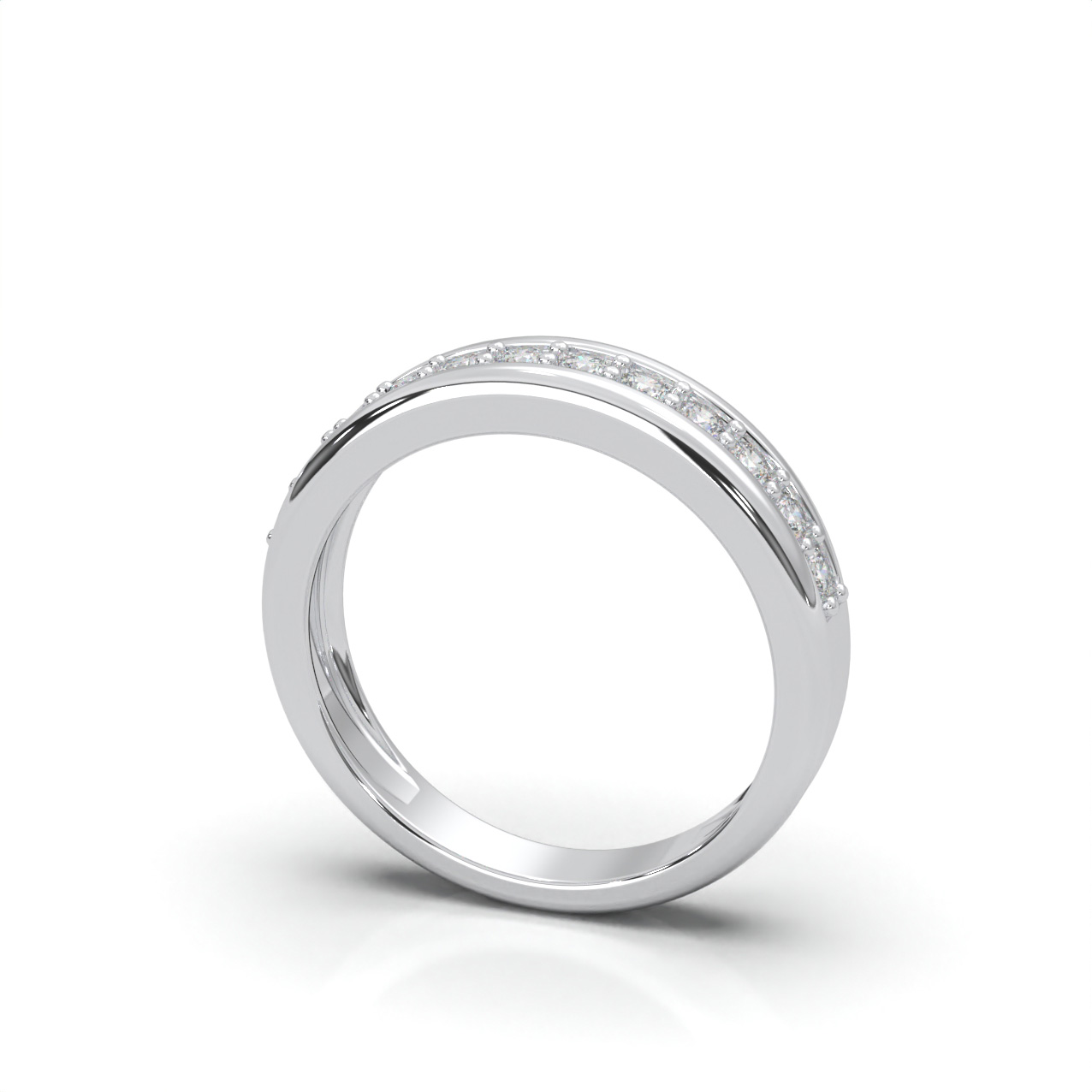 0.50 ct Lab Grown Diamond F VS Wedding Band 14k White Gold product image