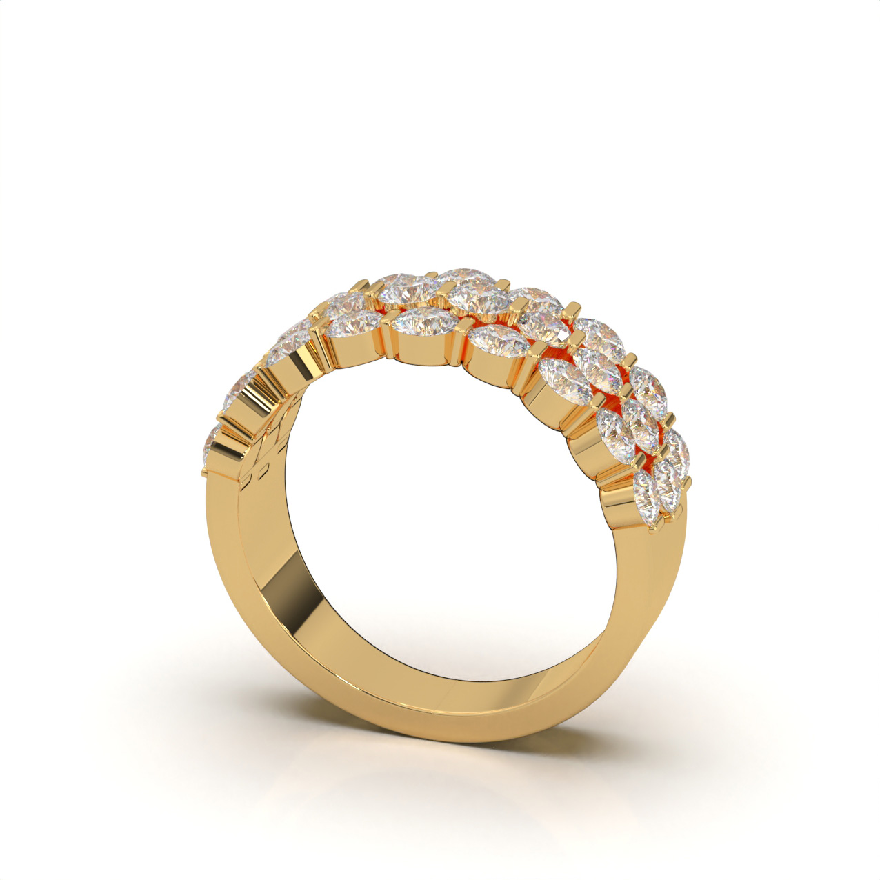 2.50 ct Lab Grown Diamond F VS Wedding Band 14k Yellow Gold product image