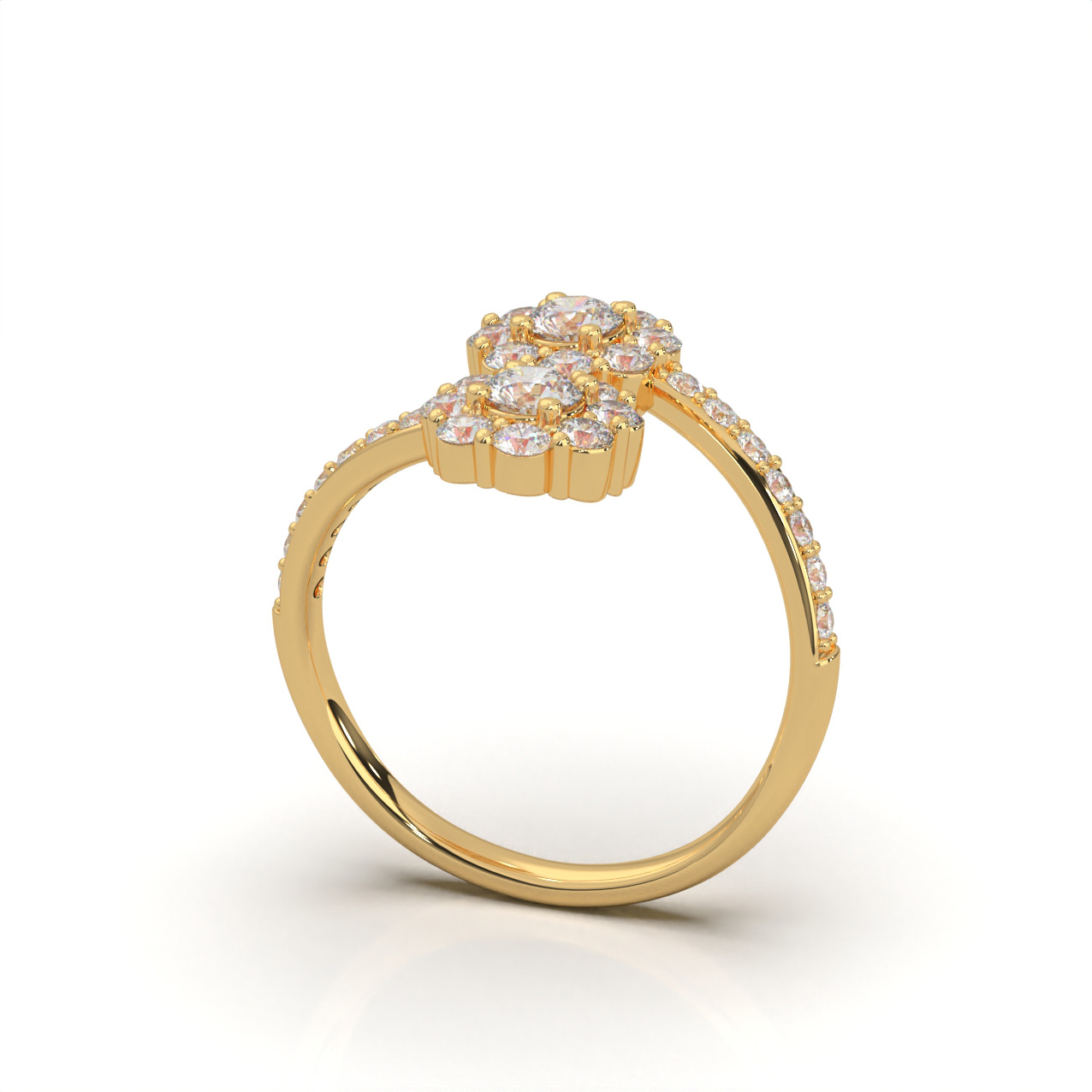 1.15 ct Lab Grown Diamond F VS Fancy Ring 14k Yellow Gold product image