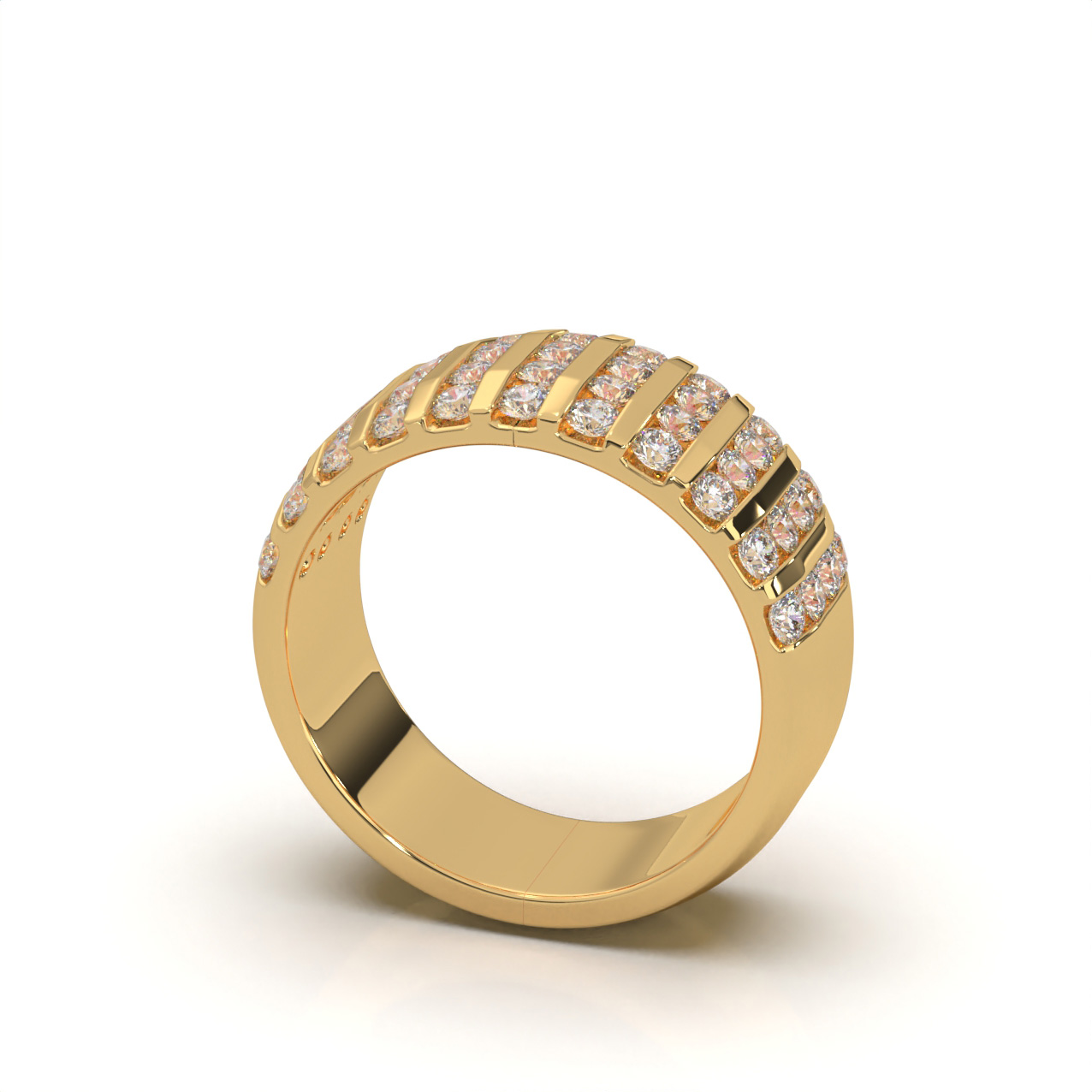 1.40 ct Lab Grown Diamond F VS Wedding Band 10k Yellow Gold product image