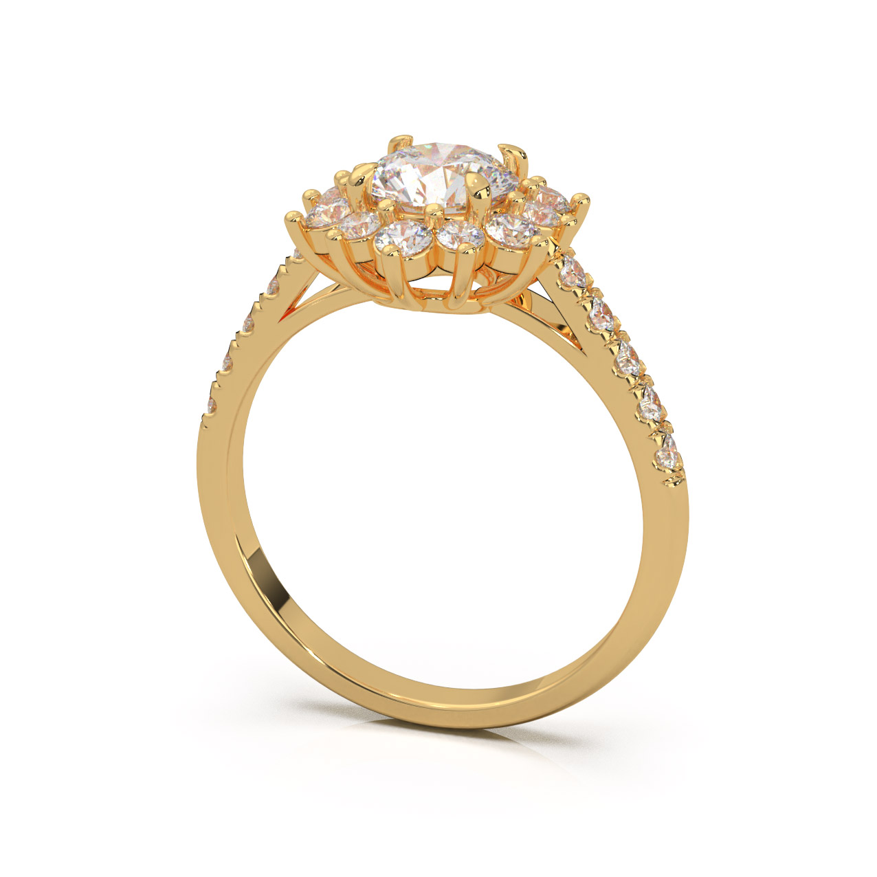 1.75 ct Lab Grown Diamond F VS Engagement Ring 10k Yellow Gold product image