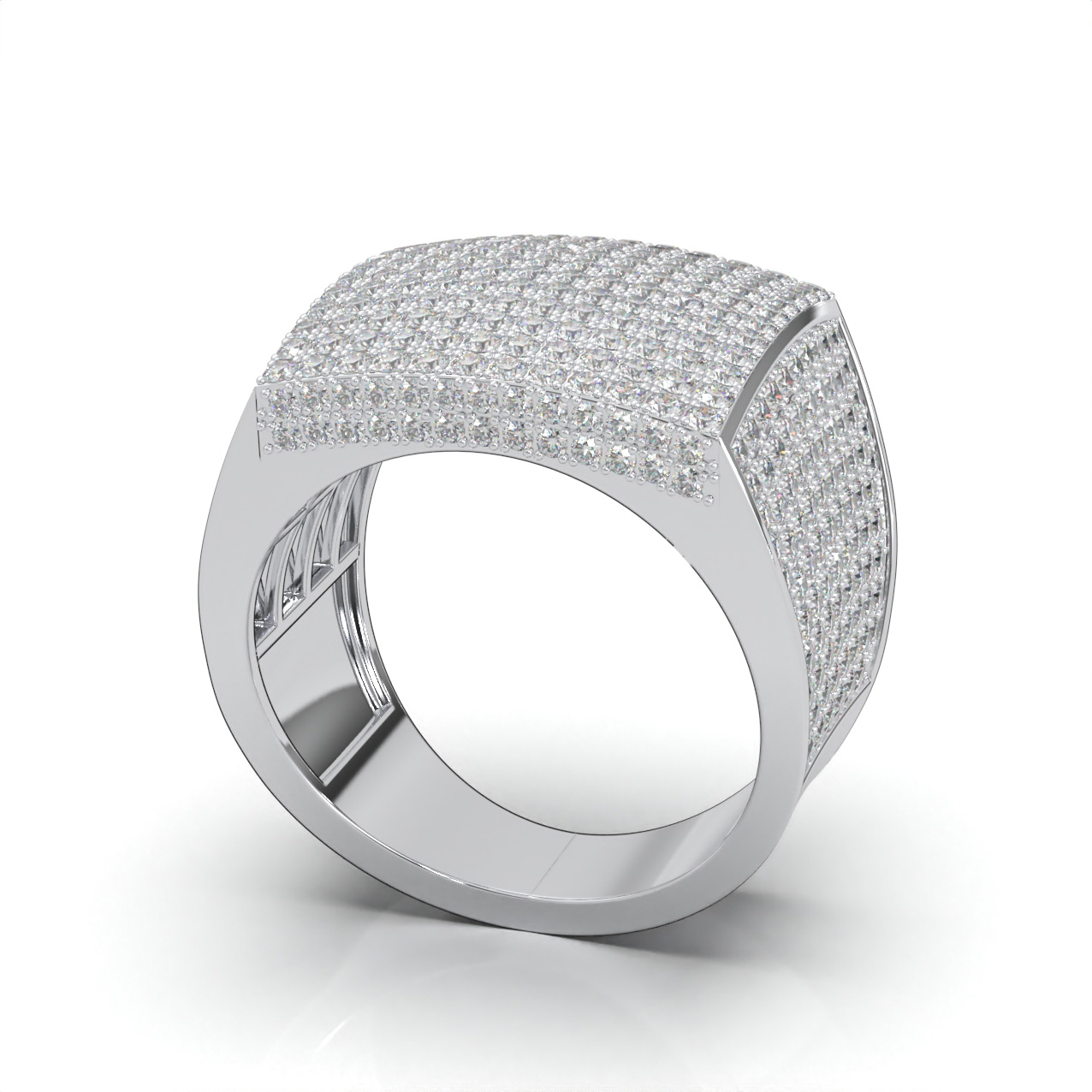 3.50 ct Lab Grown Diamond F VS Statement Ring 10k White Gold product image