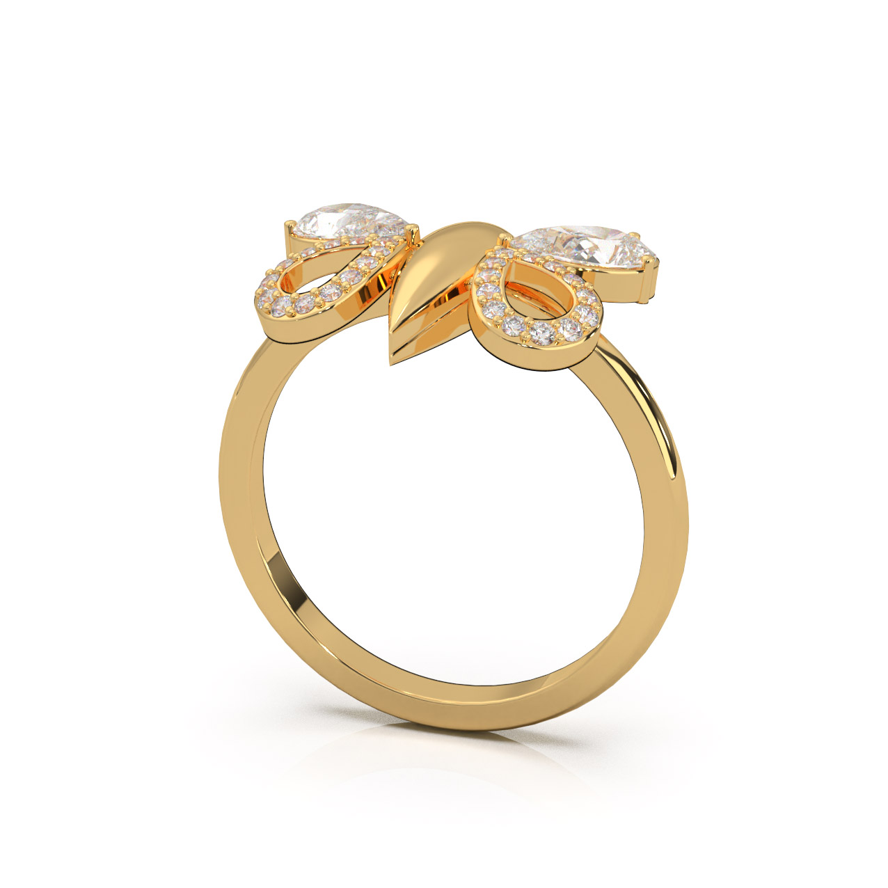 1.00 ct Lab Grown Diamond F VS Fancy Ring 10k Yellow Gold product image