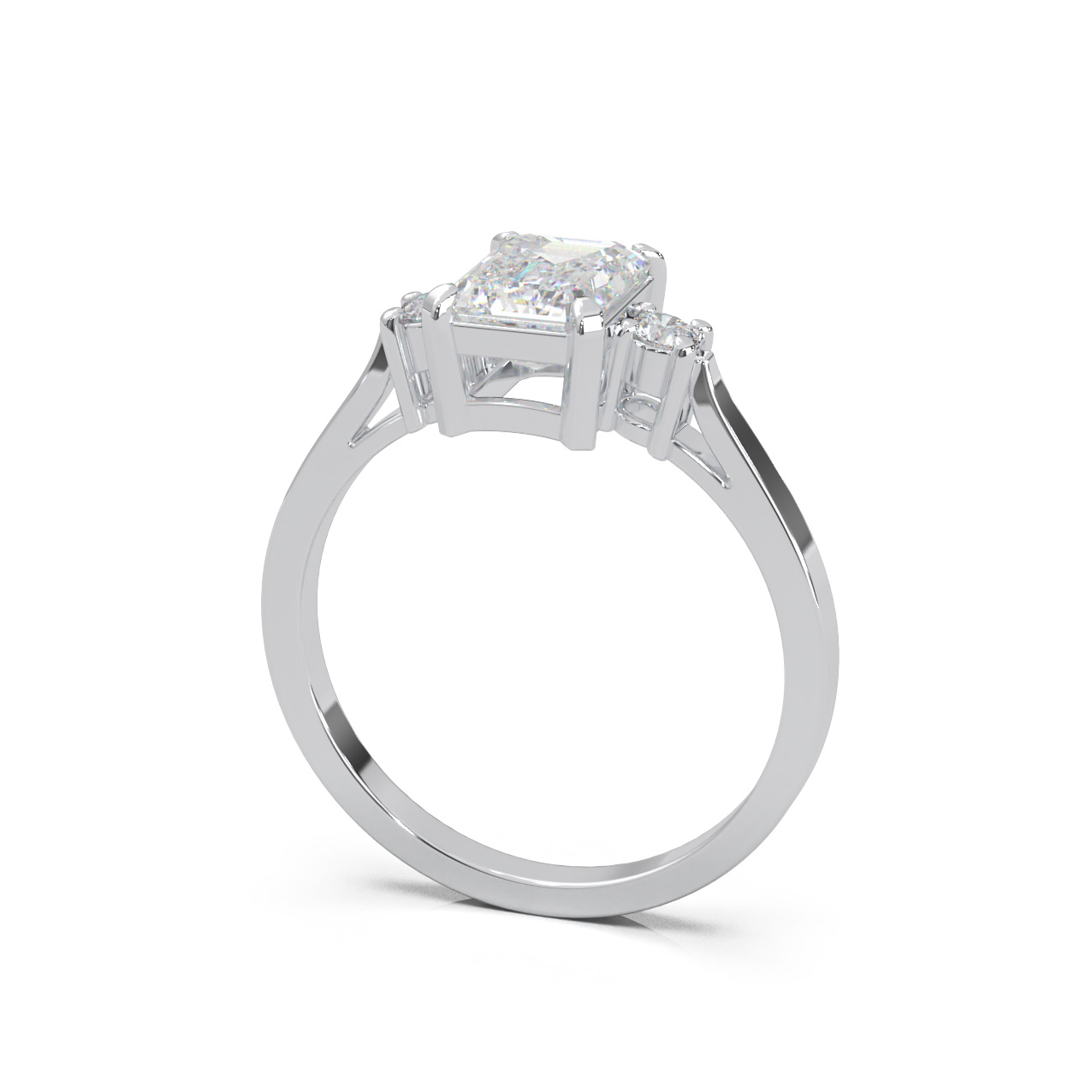 1.50 ct Lab Grown Diamond F VS Engagement Ring 10k White Gold product image