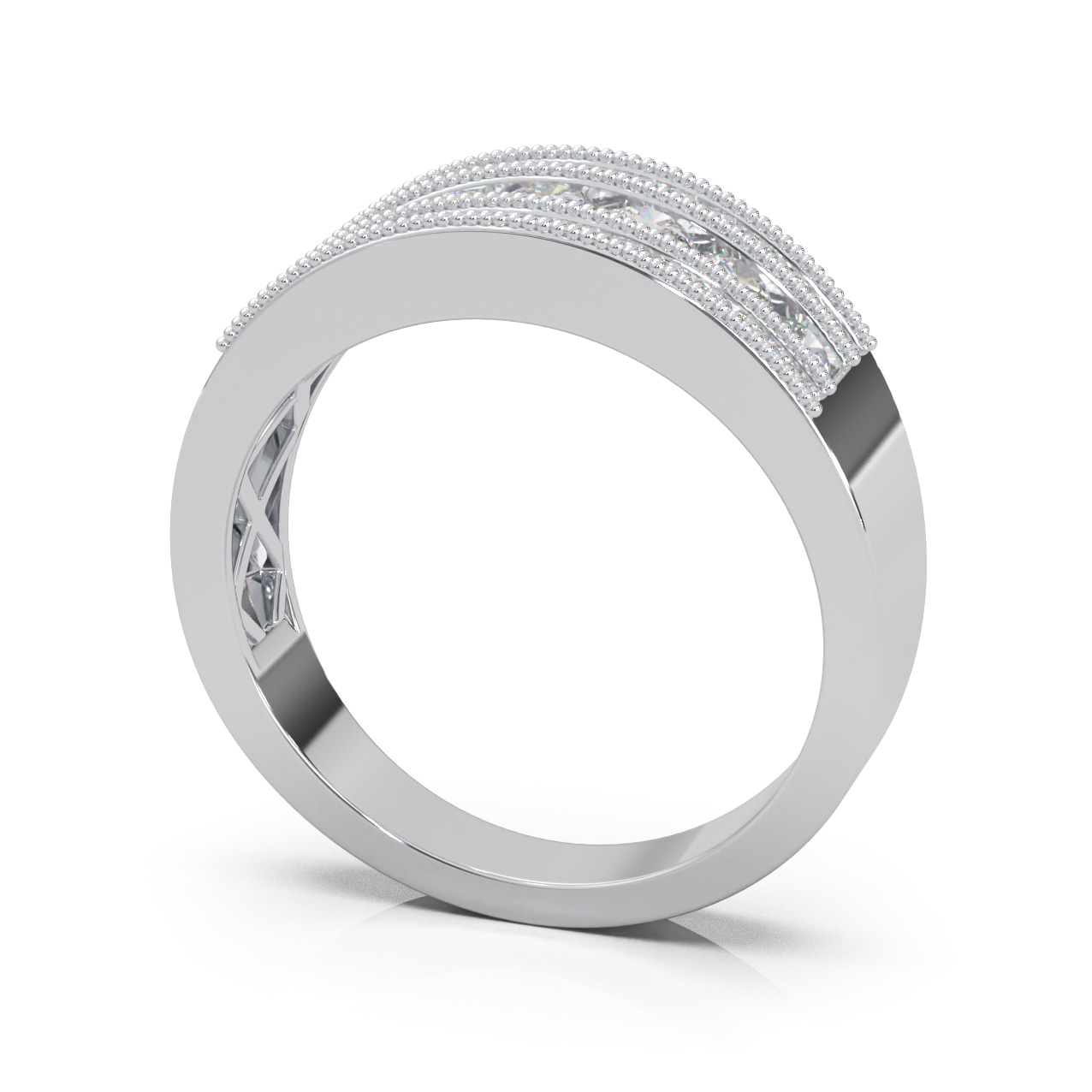 1.50 ct Lab Grown Diamond F VS Wedding Band 10k White Gold product image