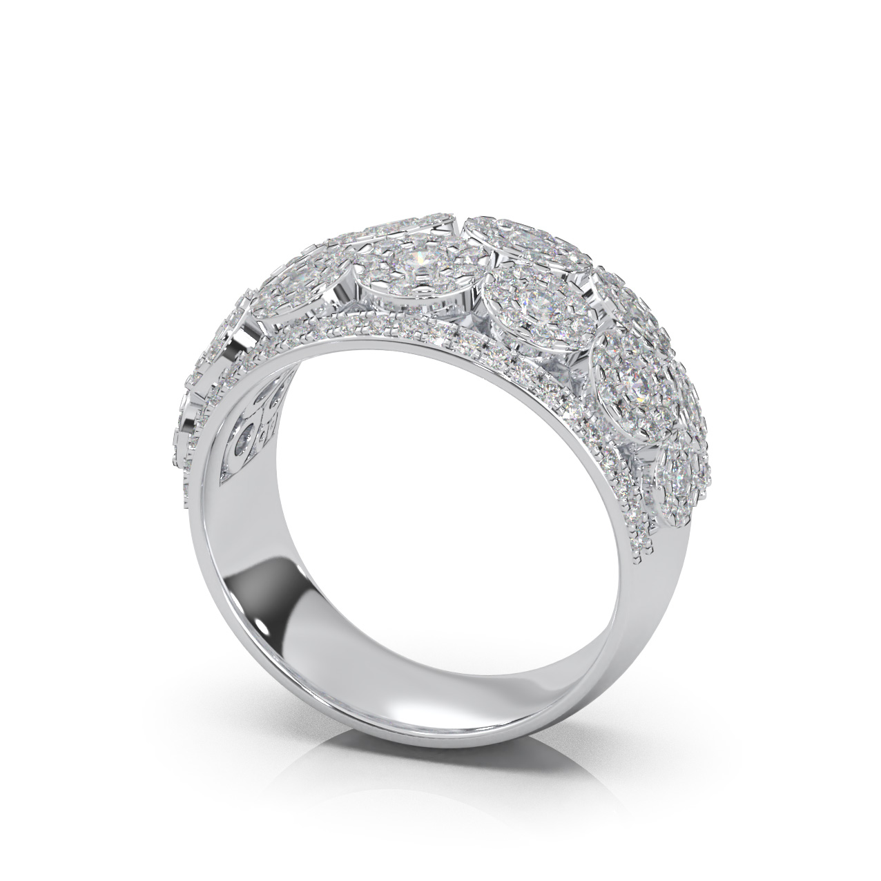 2.25 ct Lab Grown Diamond F VS Wedding Band 14k White Gold product image