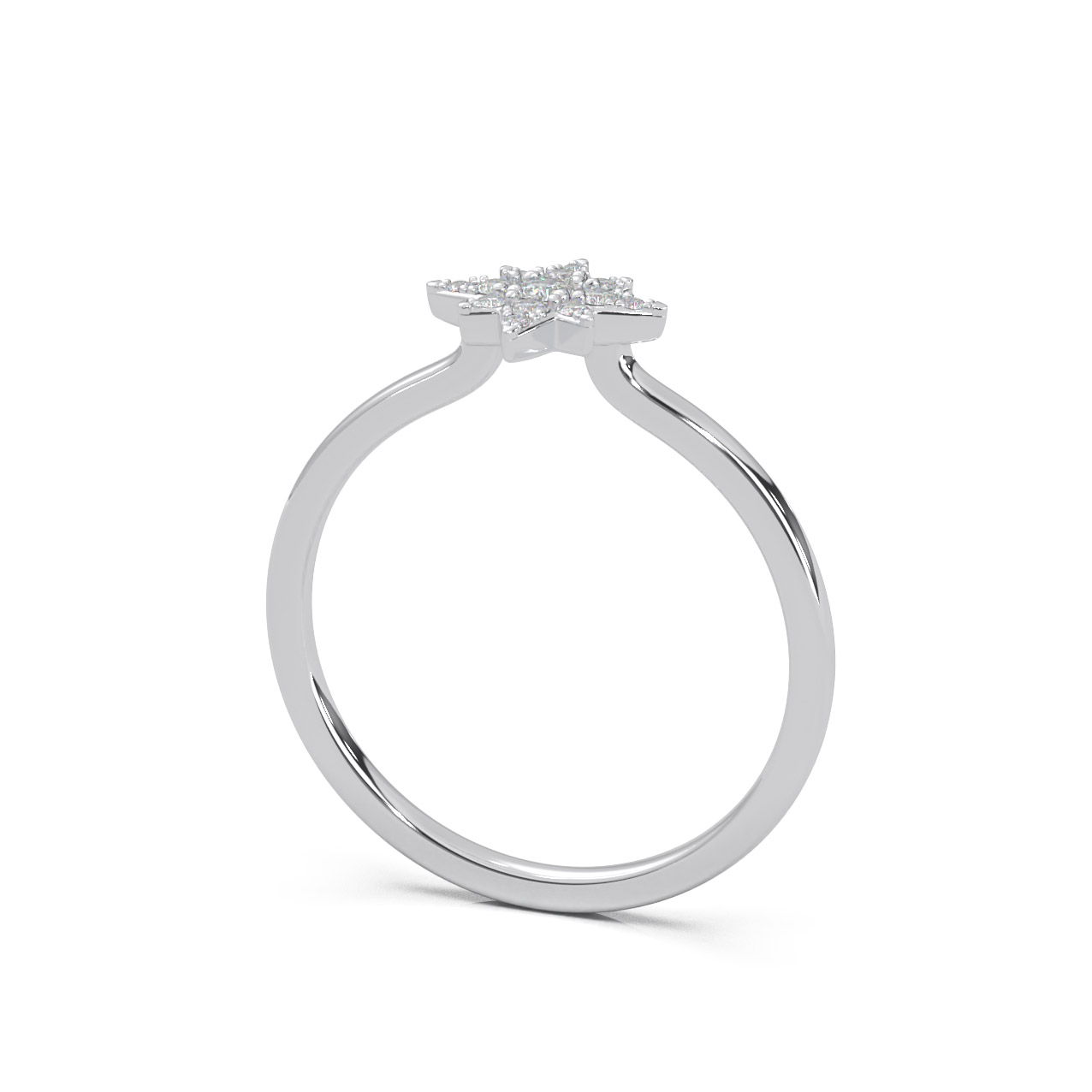 0.15 ct Lab Grown Diamond F VS Fancy Ring 14k White Gold product image