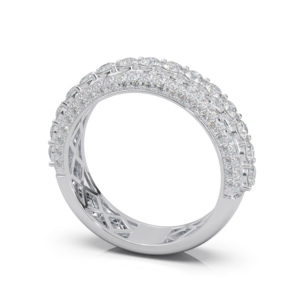 2.10 ct Lab Grown Diamond F VS Wedding Band 10k White Gold product image