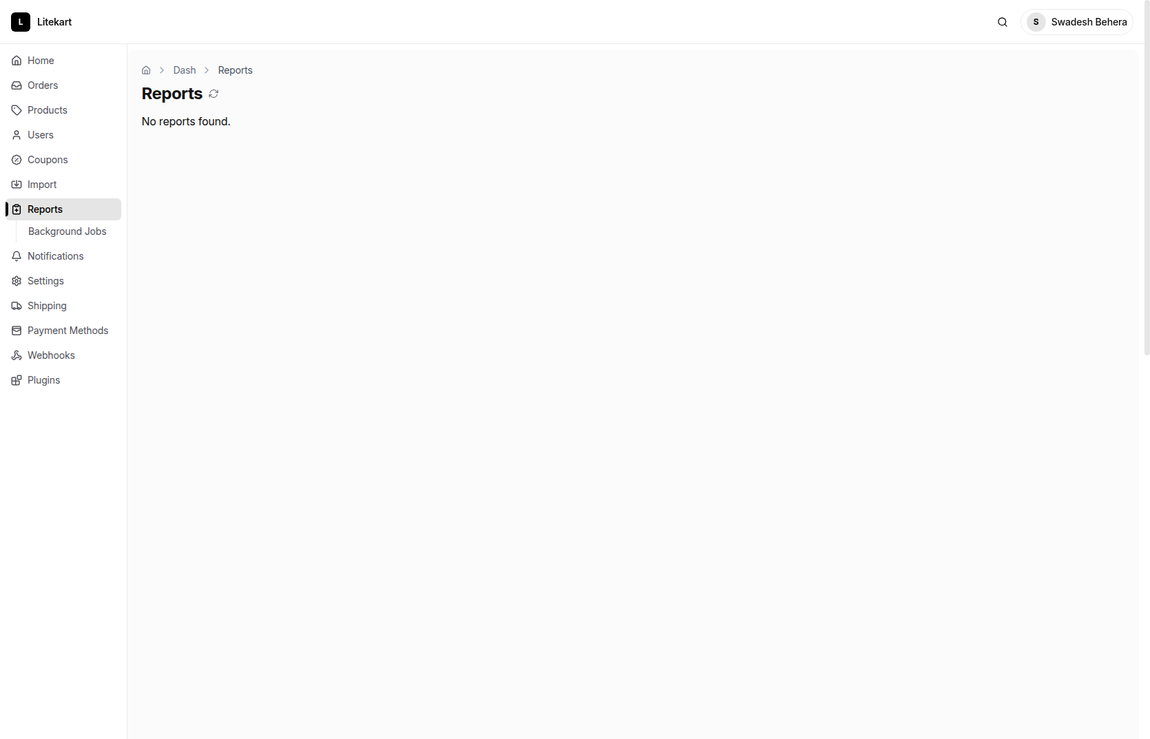 Reports - Litekart Admin